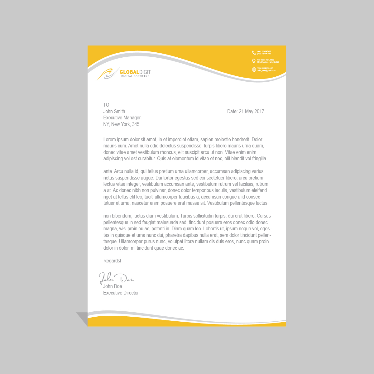 job application letter