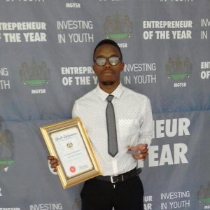 Mr. Paul Carlex Takatso, one of the Social Compact Winners under the entertainment category