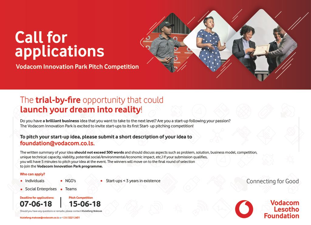 Vodacom Innovation Park Pitch Challenge Vodacom Innovation Park Pitch Challenge