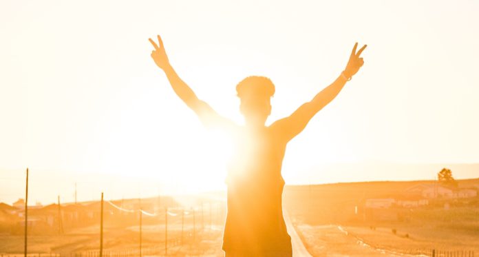 a person enjoying freedom